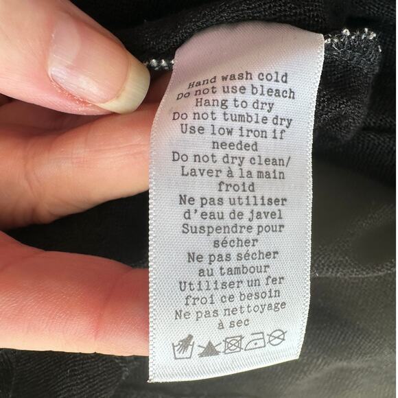 Rag & Bone Black & Cream Round Neck Sleeveless Sheer Tank Top S - Picture 11 of 13